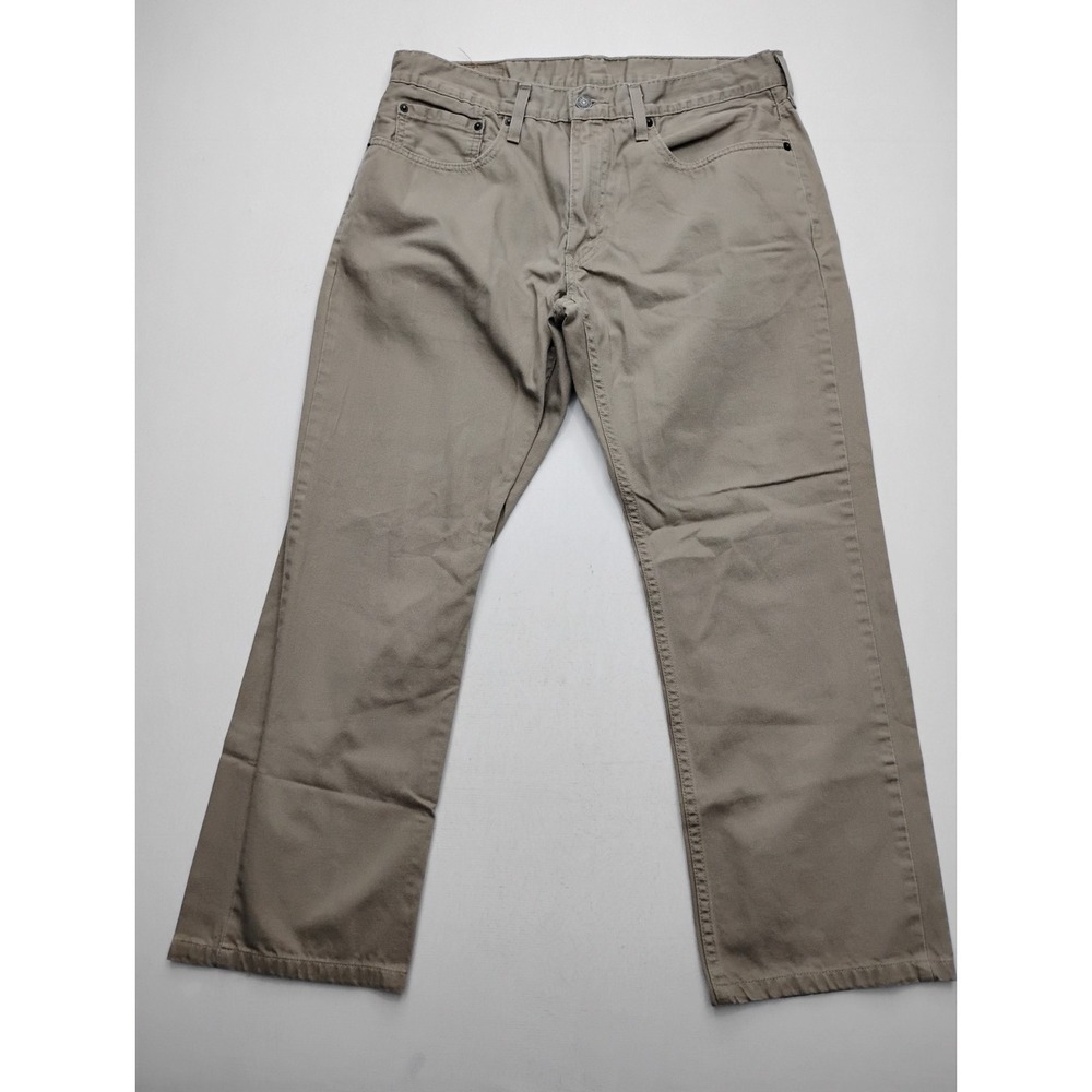 Levi's 559 Relaxed Straight Jeans Men's 33x30 Khaki Tan Denim Pants (Fits 34x28)